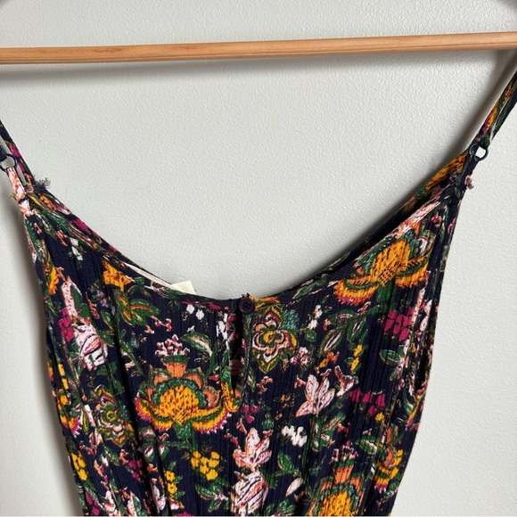 Dark Flower Print Elodie Spaghetti Straps Jumpsuit In Size Small - Picture 6 of 6